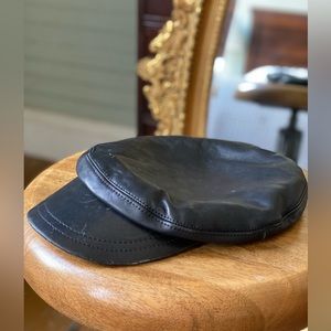 Vintage leather biker hat